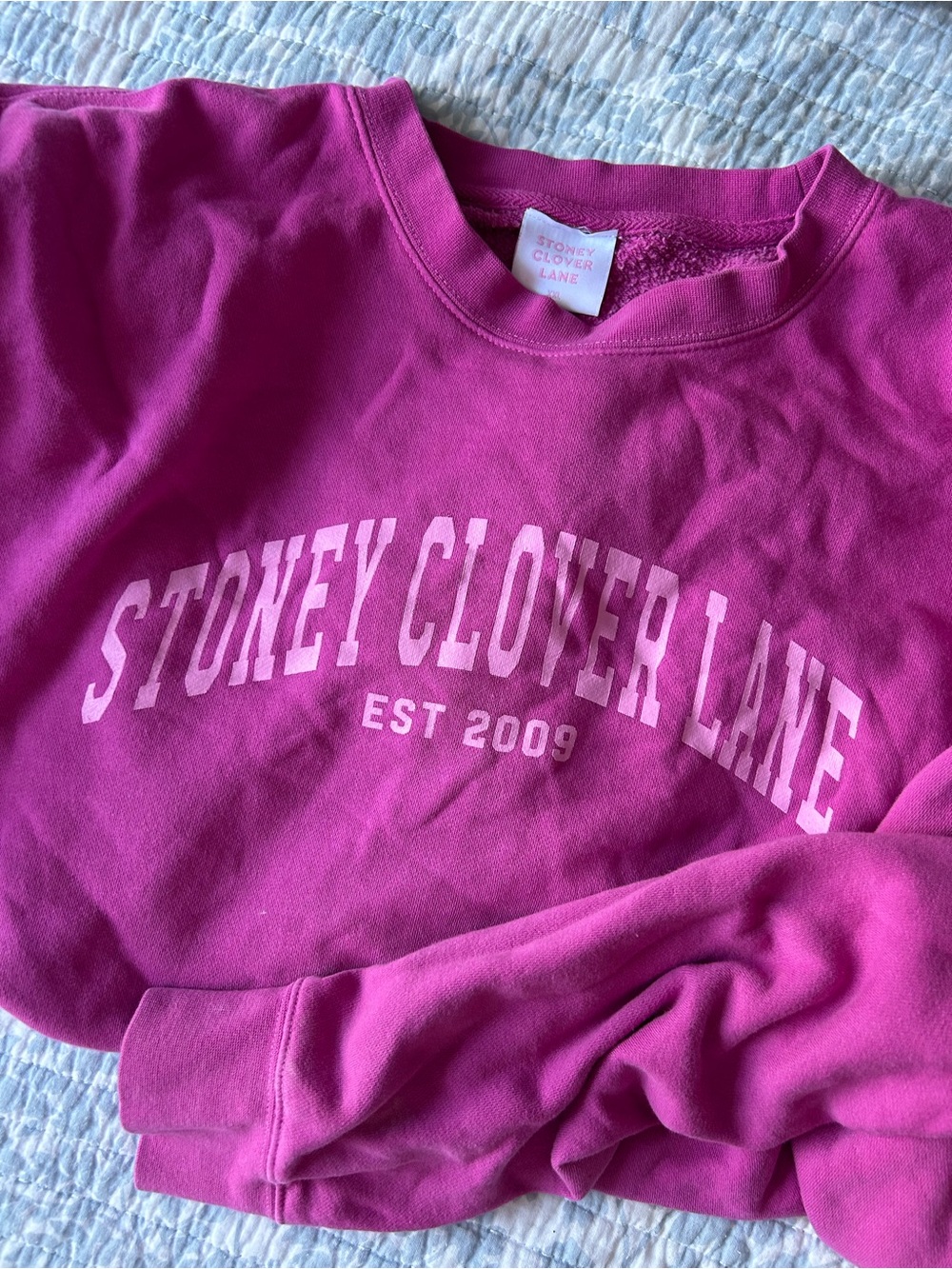 Stoney Clover Lane Fuchsia Crewneck Sweatshirt